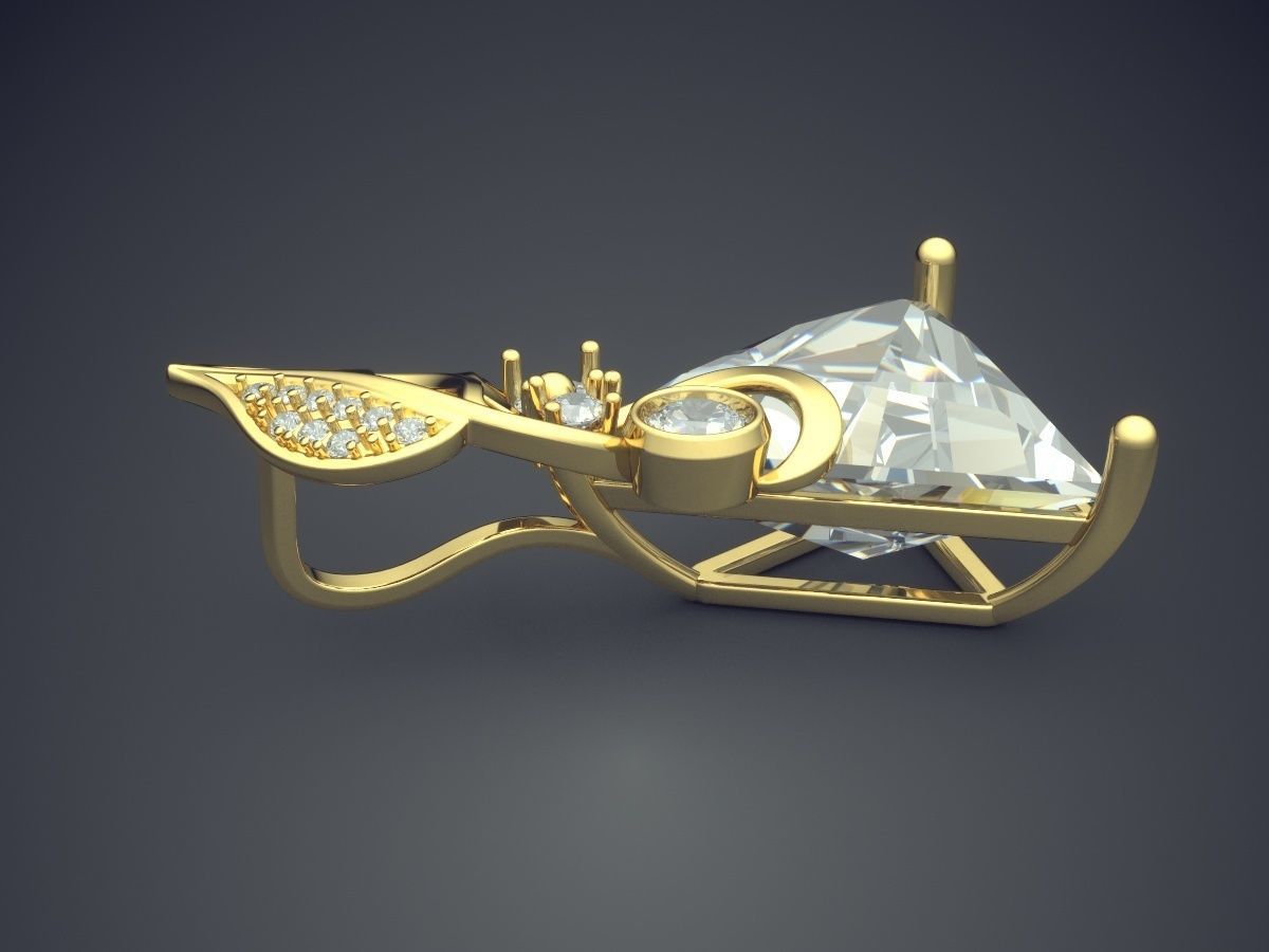 Lovely Impressive Classic Angel-like Design Pendant 3D print model_3