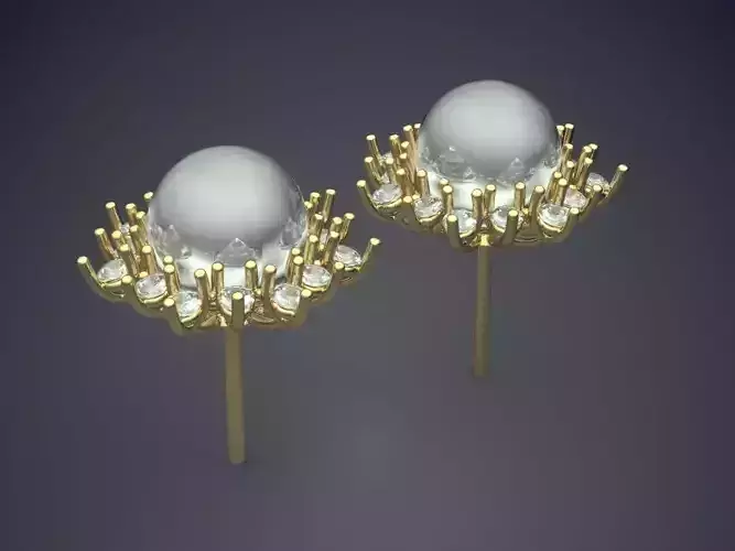 Small Glamorous Minimalistic Flower-Shaped Earrings