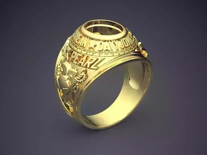 Impressive Luxurious Thick Diamond-Ring 3D print model