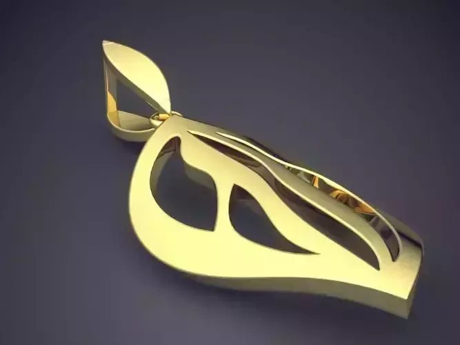 Leaf-Design Nature Motif Simple Classic Pendant