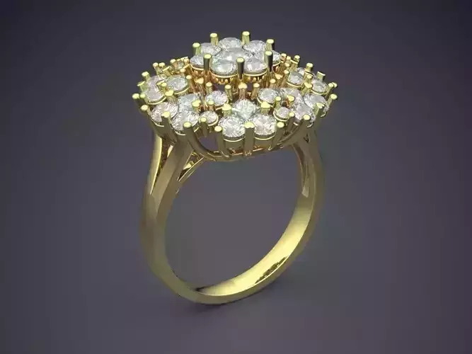 Extremely Glamorous Gorgeous Diamond Ring with Flowers