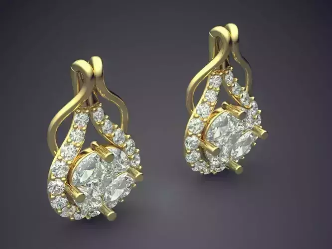 Gorgeous Impressive Classic Minimal Earrings 3D print model