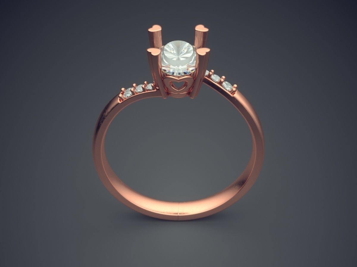 Beautiful Simple Minimal Diamond Ring Perfect for Engagement 3D print model_2