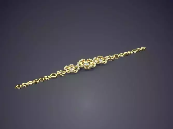 Gorgeous Impressive Classic Minimal Bracelet with Diamonds