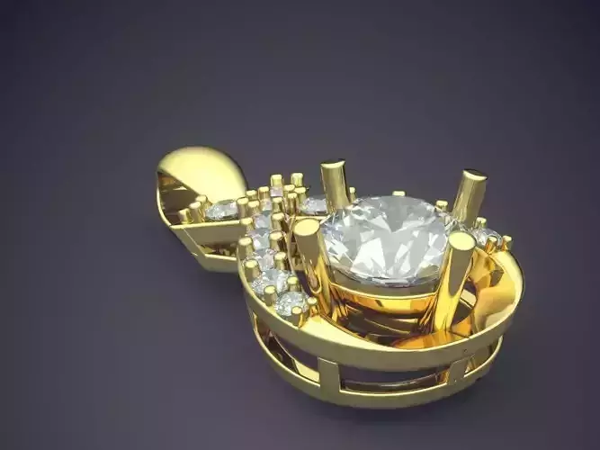 Magnificent Unique Pendant With Diamonds