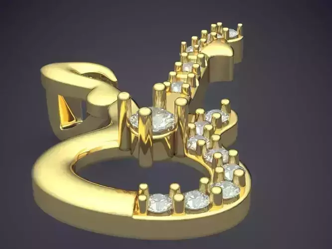 Cute Simple Guitar-Shaped Pendant With Diamonds and Notes