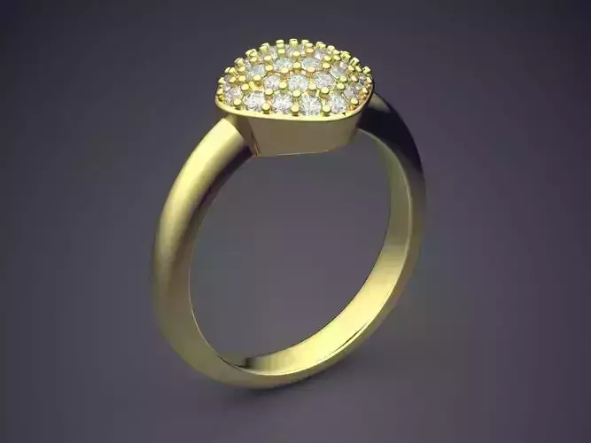 Beautiful Classic Square Shaped Diamond Engagement Ring