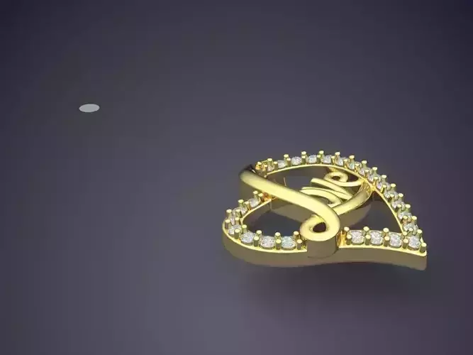 Cute Simple Heart-Shaped Love Pendant With Diamonds