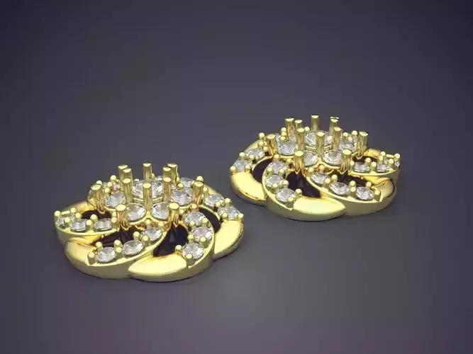 Flower-Shaped Cute Girly Diamond-Earrings