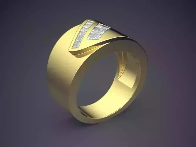 Unique Futuristic Elegant Luxurious Thick Man Ring