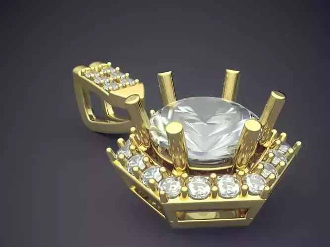 Feminine Glamorous Elegant Diamond-Pendant 