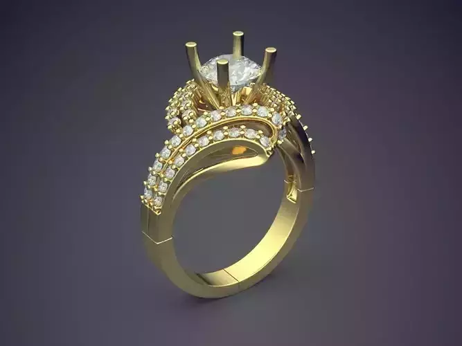 Impressive Design Diamond and Brilliant Engagement Ring