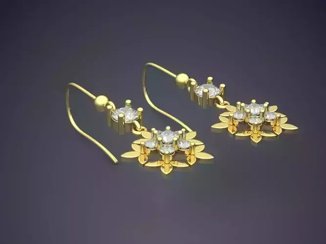 Beautiful Petite Girly Flower Earrings