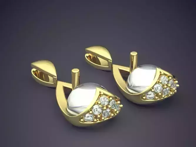 Raindrop-Shaped Detailed Pearl Earrings