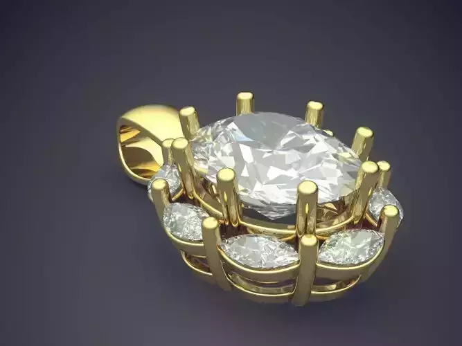 Gorgeous Impressive Vintage Diamond-Pendant