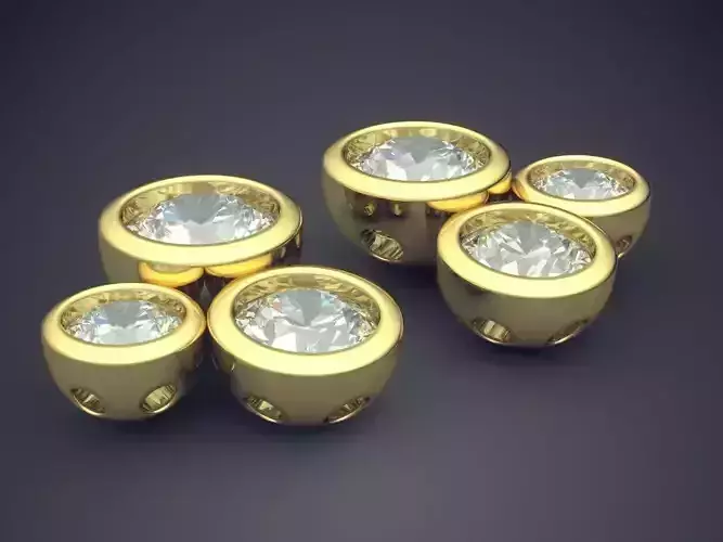 Unique Futuristic Circle Shape Earrings