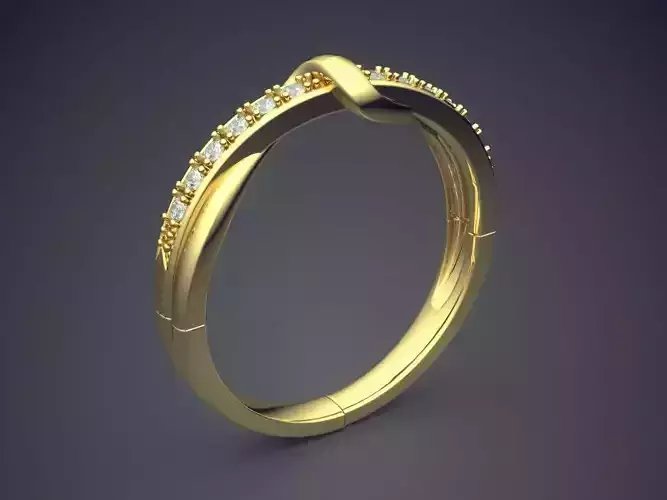 Simple Classic Golden Gorgeous Engagement Ring