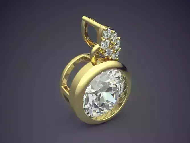 Fancy Extravagant Vintage Diamond Pendant