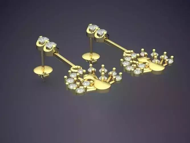 Earrings With Diamonds CAD-707