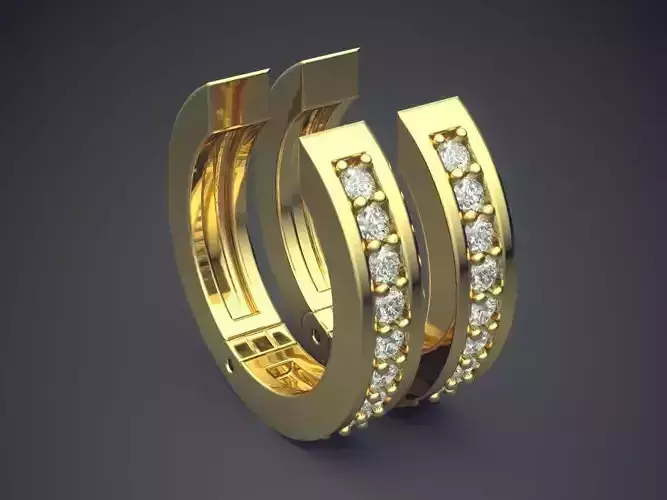 Pretty Minimalistic Diamond Ring-Earrings