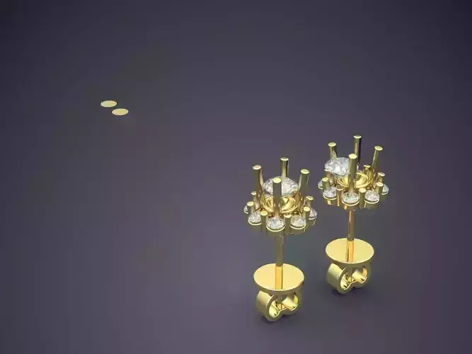 Precious Dainty Earrings with Small Diamonds