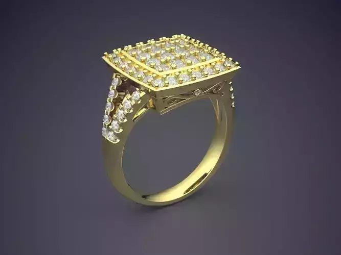 Ring With Diamonds CAD-679