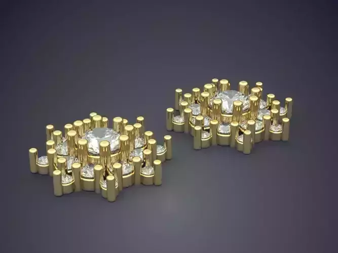 Luxurious Extravagant Flower-Shaped Earrings