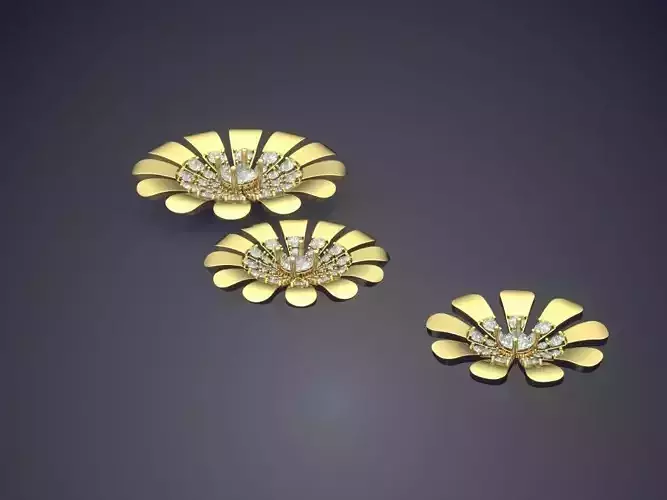 Flower Motif Brooches CAD-665
