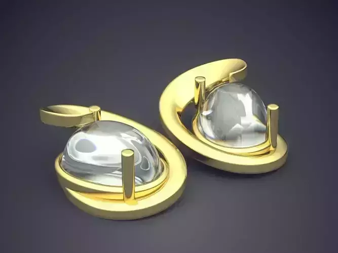 Earrings With Pearl CAD-658