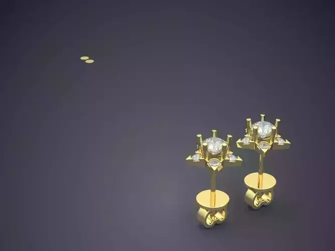 Earrings With Diamonds CAD-649