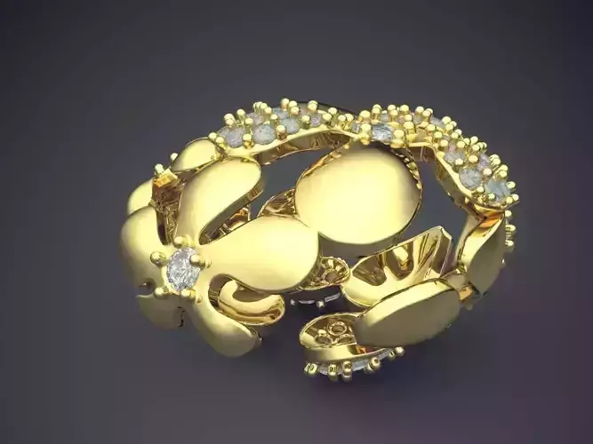 Unique Flower Detailed Textured Diamond Pendant