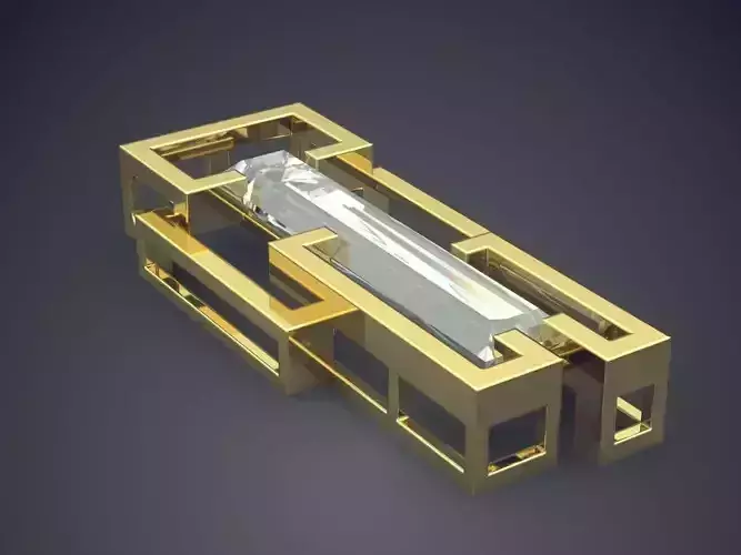 Unique Geometric Shaped Diamond Pendant