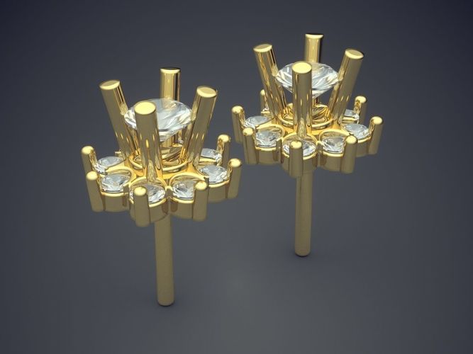 Pretty Girly Earrings 3D print model