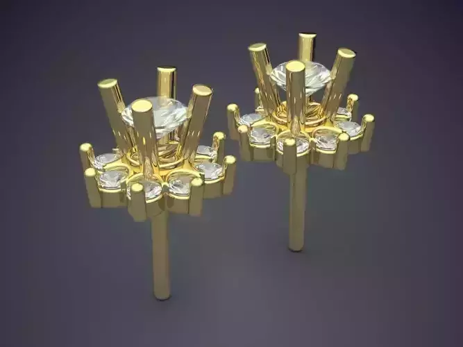 Pretty Girly Earrings 3D print model