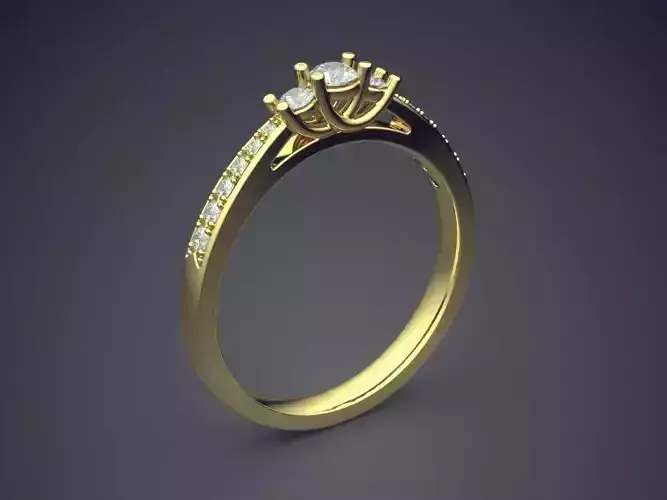 Engagement Ring With Diamonds CAD-633