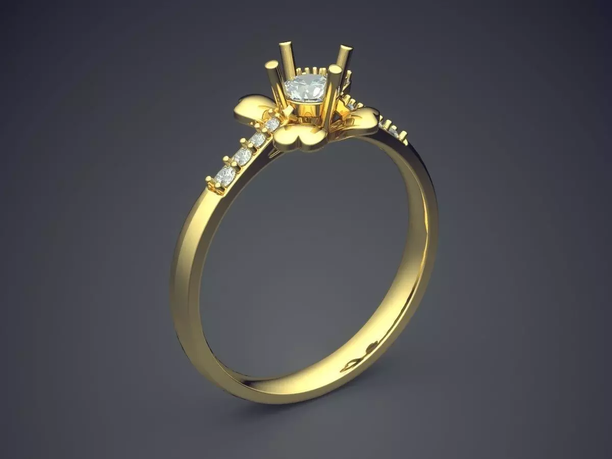 Very Subtle Engagement Ring 3D print model
