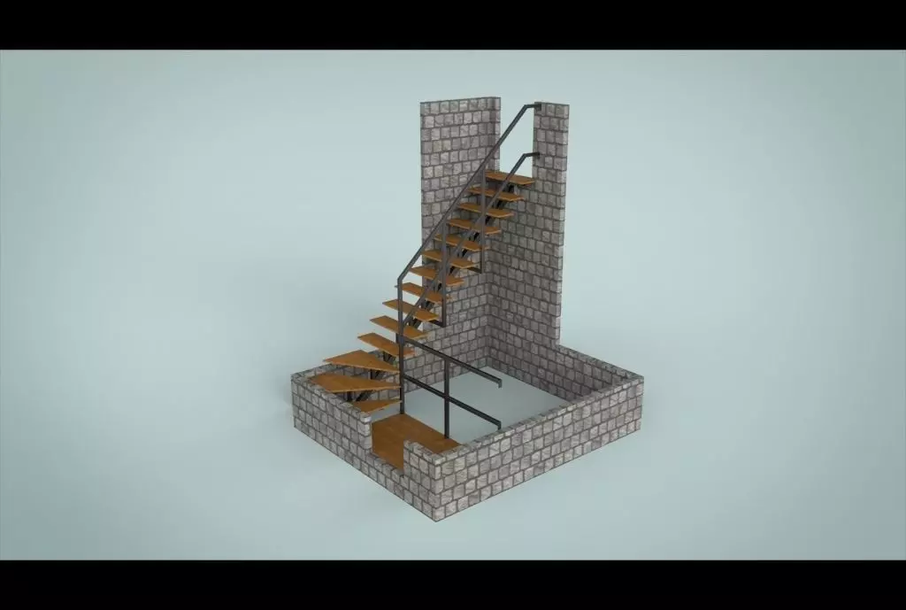 Simply stairs 2 Free 3D model