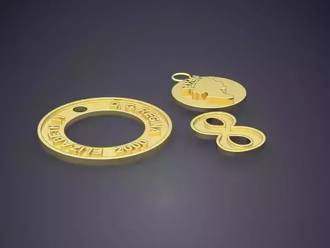 Gorgeous Subtle Set of Plate Pendants