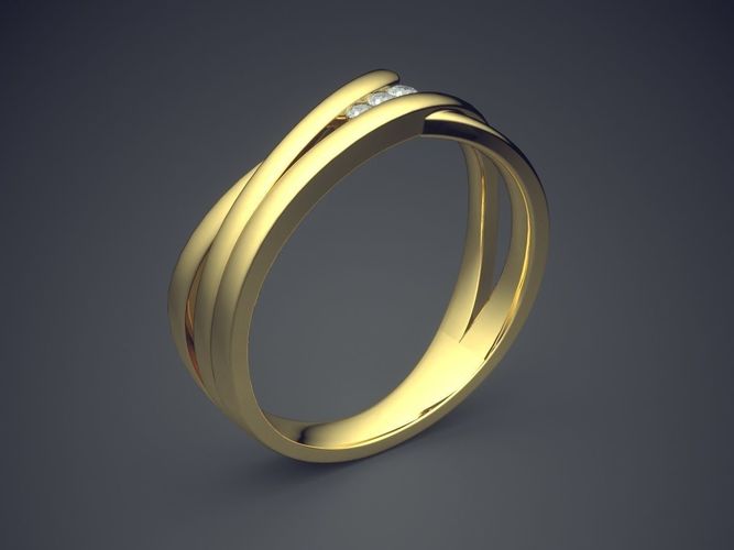 Simple Ring With Unique Design CAD 613 3D print model