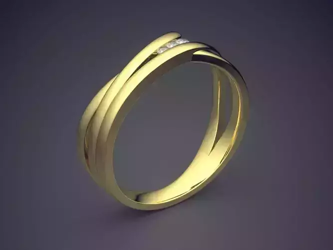 Simple Ring With Unique Design CAD 613