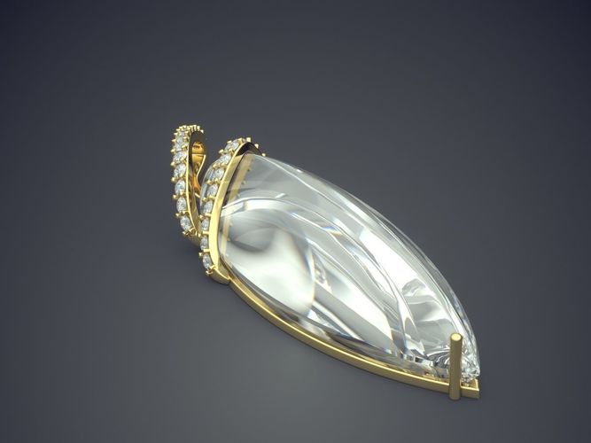 Impressive Crystal Pendant 3D print model