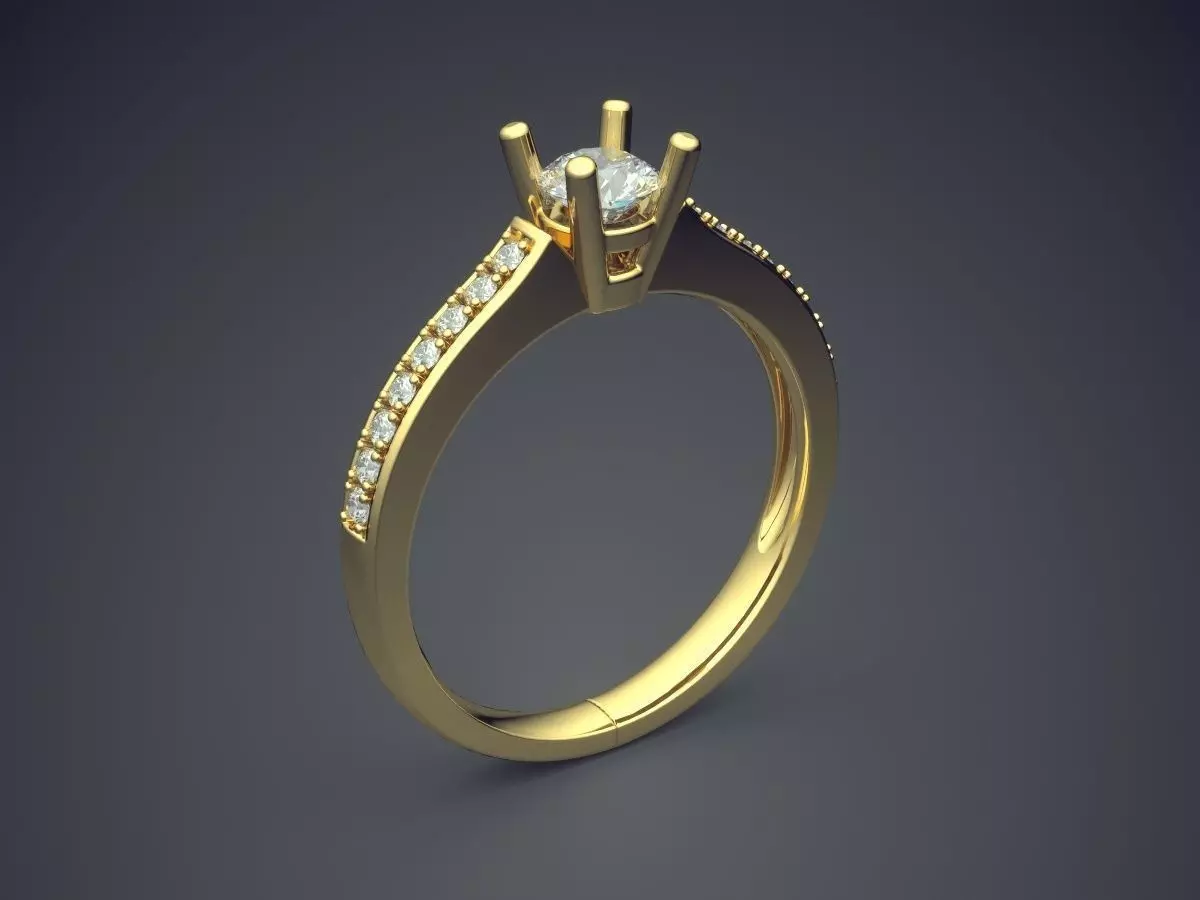 Subtle Engagement Ring for Women 3D print model