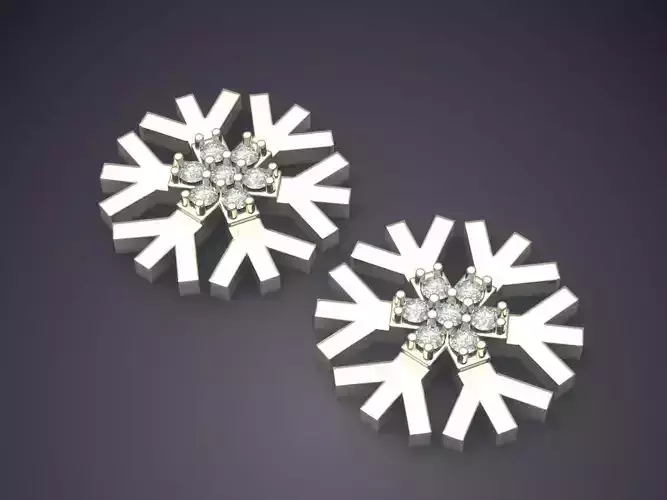 Snowflake Earrings CAD-596