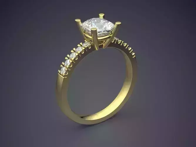 Dainty Every-day Ring with Small Diamonds