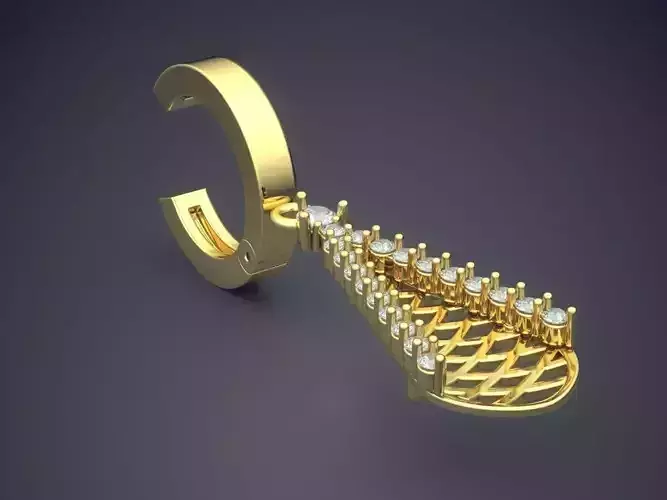 Unique Textured and Carved Raindrop Pendant 3D print model