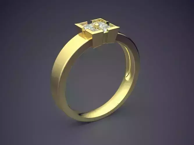 Engagement Ring With Diamonds CAD-588
