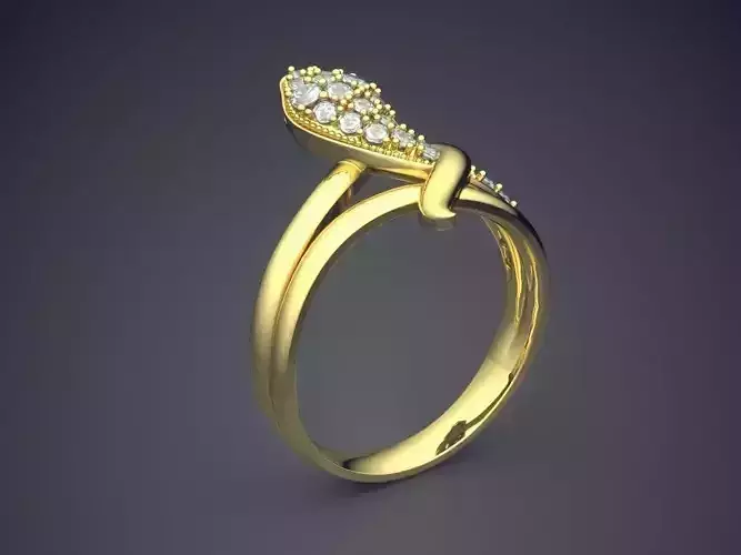 Unique Snake Detailed Diamond Ring