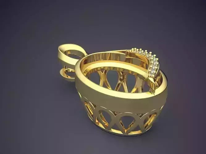 Magnificent Unique Pendant With Diamonds