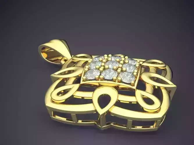 Pendant With Diamonds CAD-576