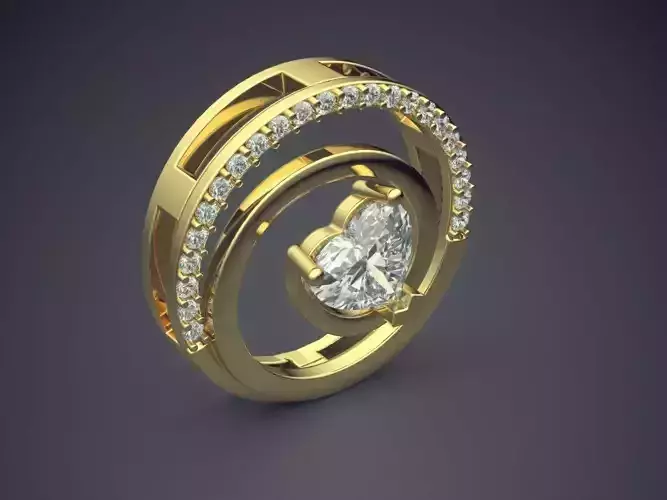Very Unique Diamond Ring-like Pendant
